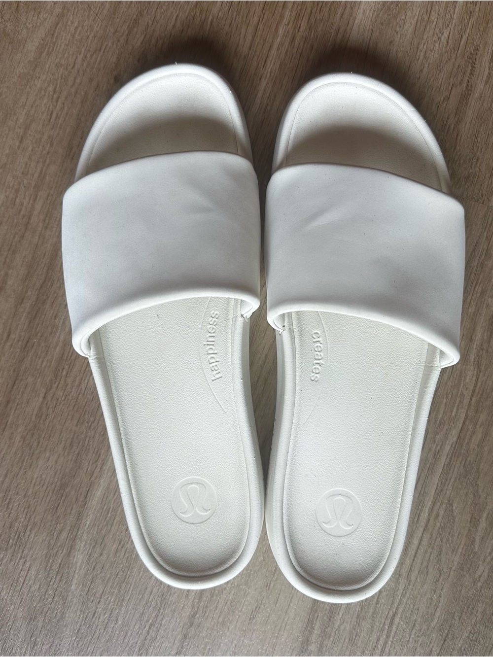 lululemon Men’s restfeel White Slide Sandals - Padded Strap Comfort